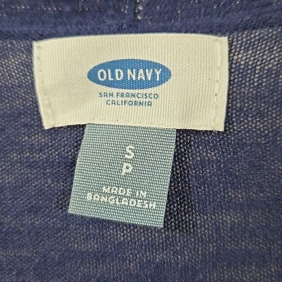 Old Navy Nautical Navy Stripe Long-Line Open-Front Sweater Cardigan Sailor Style - Picture 5 of 10